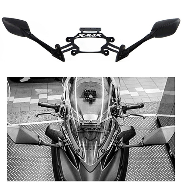 Smallear_CDJMVANGV0 for Yamaha XMAX X-max 250 300 Motorcycle CNC Aluminum  Front Stand Holder Mobile Phone Bracket GPS Plate Bracket Mirrors Modified  | Wish