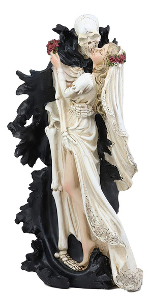 Ebros Wedding Bride and Death Grim Reaper Skeleton The Kiss Figurine 14 ...