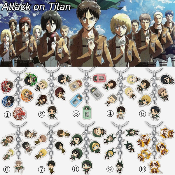 Attack On Titan Eren and Mikasa Acrylic Keychains good