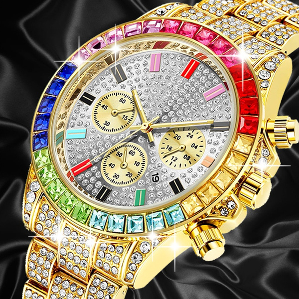 Iced out watches on sale for men cheap