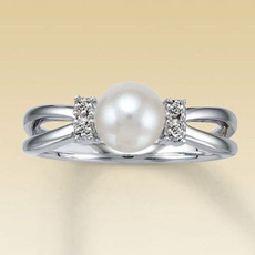 Sterling, Fashion, wedding ring, pearls