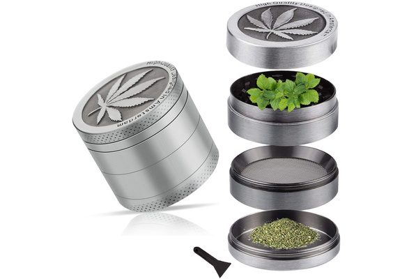FITSIOP Grinder Nano Keramik Crusher 4-Teilige Kräutermühle für Spice Gewürze Edelstahl messerscharfes Set mit Pollen Scraper und Bürste 63mm FITSIOP Grinder Nano Keramik Crusher 4-Teilige Kräutermühle für Spice Gewürze Edelstahl messerscharfes Set mit Pollen Scraper und Bürste 63mm