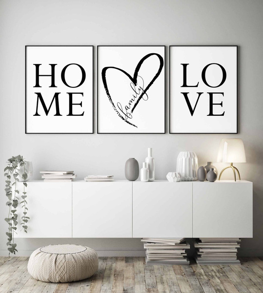 Nordic Style Modern Wall Print Canvas Home Love Posters Beautiful Wall