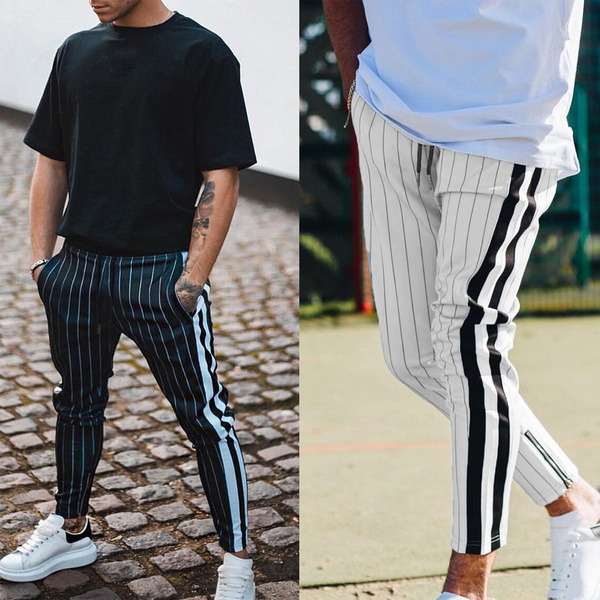 Striped pants clearance tight