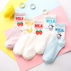 milksock, Cotton Socks, cute, casualsock