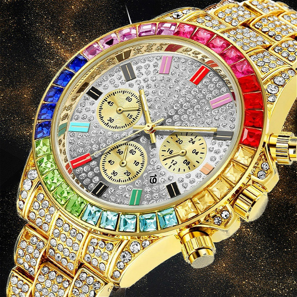 men bling watches