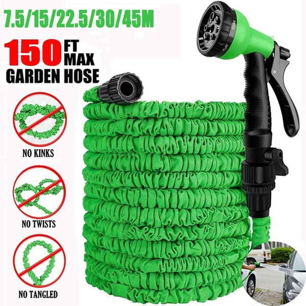 25-150 FT Long Retractable Expandable Magic Garden Hose Pipes With Spray Gun
