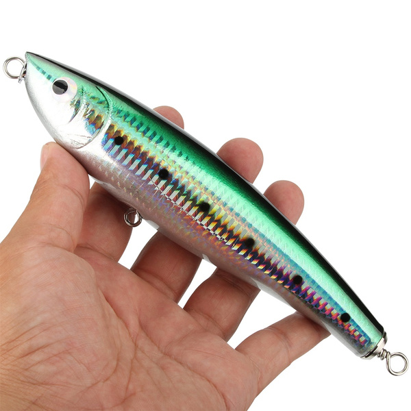TopWater Surface Sea Fishing Lure 69g 175mm Wooden fishing bait Topwater  handmade stickbait fishing tackle