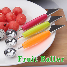 watermelon, fruitknife, baller, steelscoop