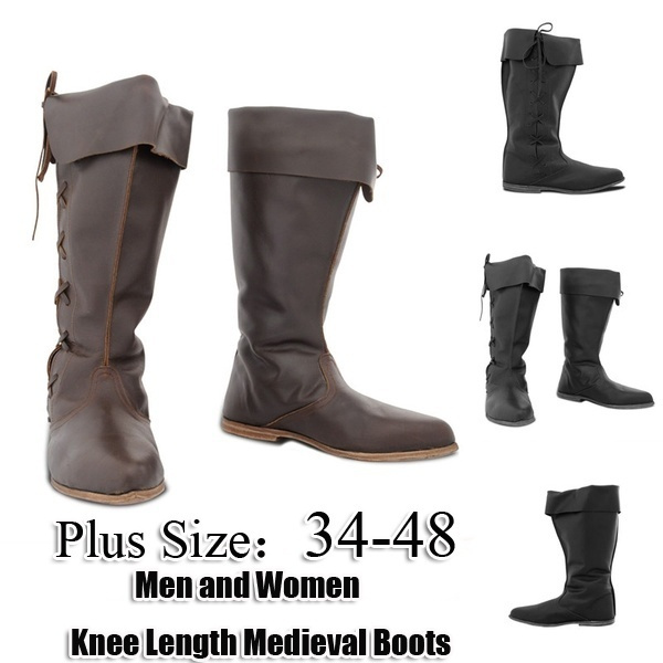knee length leather boots