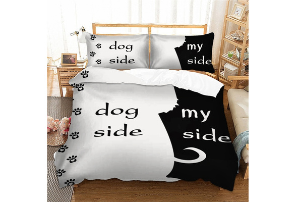 my side dog side duvet cover