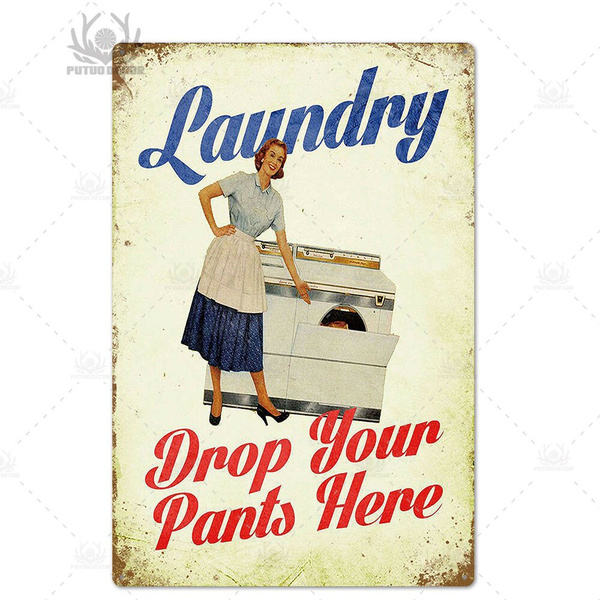Tin Sign Retro Laundry 