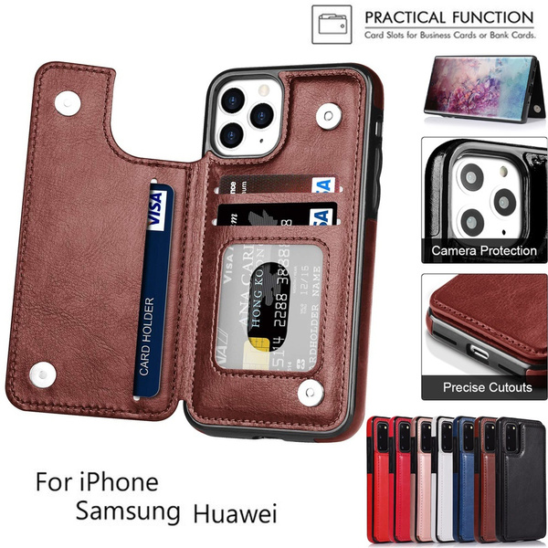 Cover for Leather Card Holders Kickstand Extra-Durable Business Cell Phone case Flip Cover Samsung Galaxy S9 Plus Flip Case 