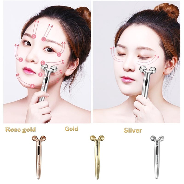 1Pcs 3D Face Roller Massager V-shape Face lifting Skin Tighten Slimming Body  Shaping Wrinkle Remover Micro Current Eye  Face Massage Beauty Tool | Wish