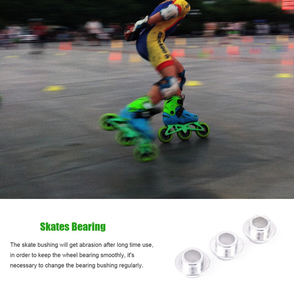 15Pcs Stainless Steel Roller Skates Bearing Bushing Spacers Skate