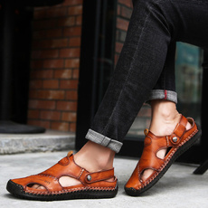 Summer, Outdoor, leather shoes, leather