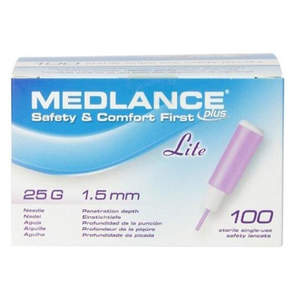 Cambridge sensors usa 86372410 purple medlance plus safety lancet pack