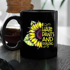 Funny, sunflowerfamilymug, Sunflowers, pants