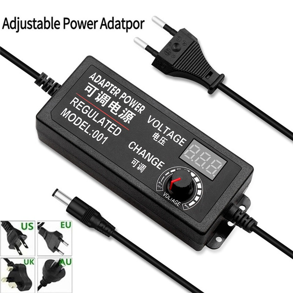Adjustable Voltage 3V-12V 5A Charger Power Supply Adapter with Display Screen hudiemm0B Adjustable Power Adapter