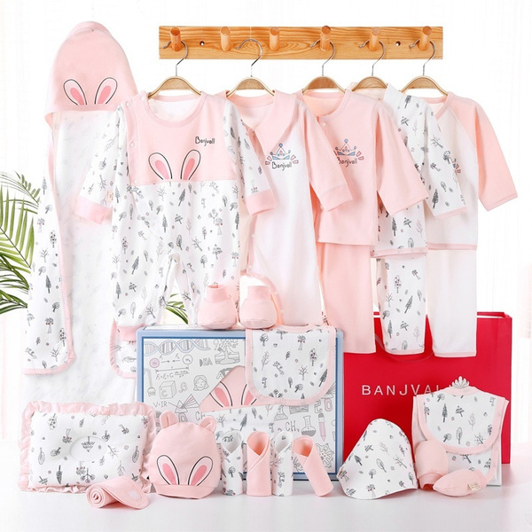 Newborn baby clothing gift box set new rabbit baby boy clothing baby girl  suit 20-26pcs cotton suit baby supplies are complete - AliExpress