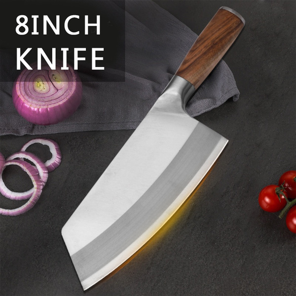 High quality Chef Knife Chinese Kitchen Knives Cut Meat Fish Vegetable Knife  4Cr13 Super Sharp Blade Rosewood Knife