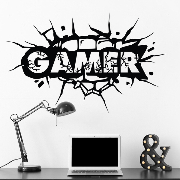 Gamer Vinyl Wall Sticker for Kids Rooms Decoration Decal Poster