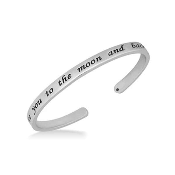 i love you to the moon and back cuff bracelet