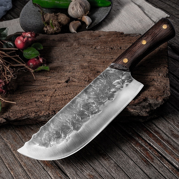 Kitchen Knife Bone Chopper Knife Forged Carbon Steel Chef Knive Kitchen  Chopping