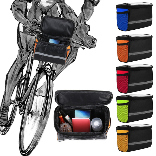 Bike Pouch Outdoor Pannier Bike Handlebar Bag Front Tube Basket Bicycle Bag 
