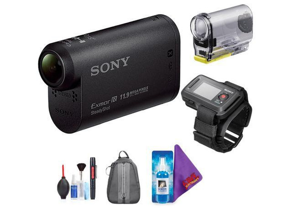 Sony HDR-AS30V Action Cam with Live View Remote + Pro Accessories Bundle