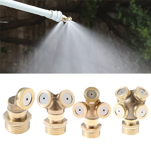 Brass Hose Connector Spray Misting Nozzle Garden Water Sprinkler Farm Irrigation 