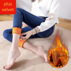 Women Pants, pencil, Fleece, trousers