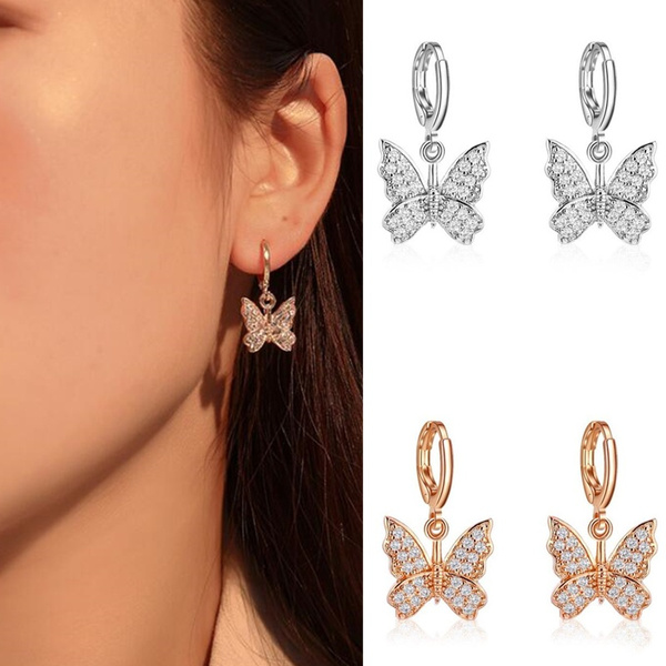 Butterfly Hoop Earrings  Regina Jewelry Shop