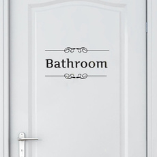 Bathroom, Door, bathroomsign, wallartsticker