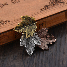 Clothing & Accessories, tricolorleafbrooche, leaf, boutonniere