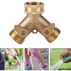 Brass, twintapconnector, faucetsplitter, 2wayhosepipesplitter