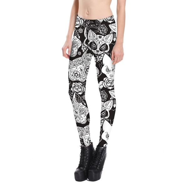 Black Cats Leggings - Super Kitty Cats