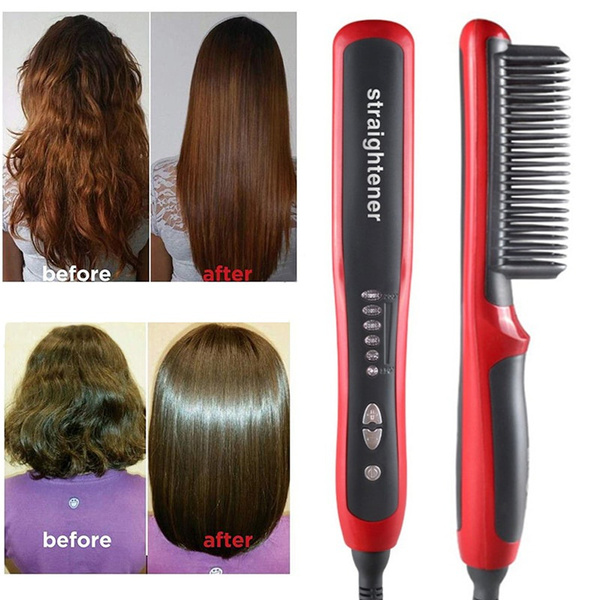 hair straightener curler brush