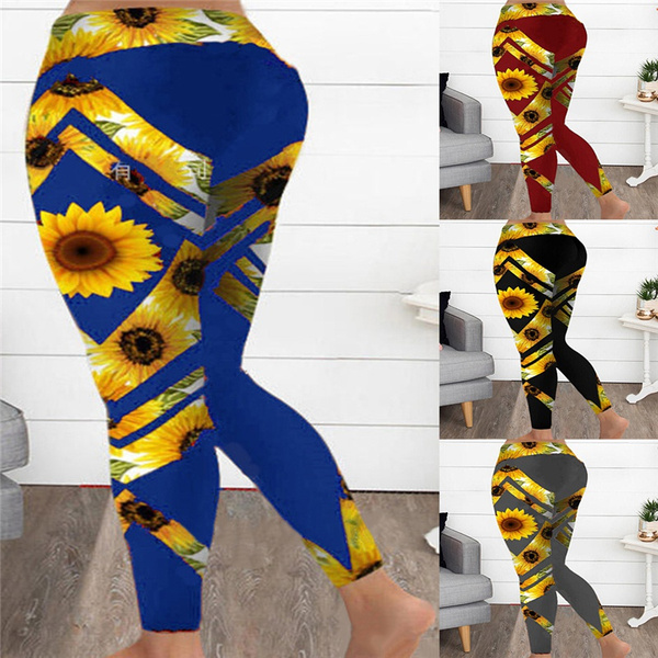 sunflower leggings plus size