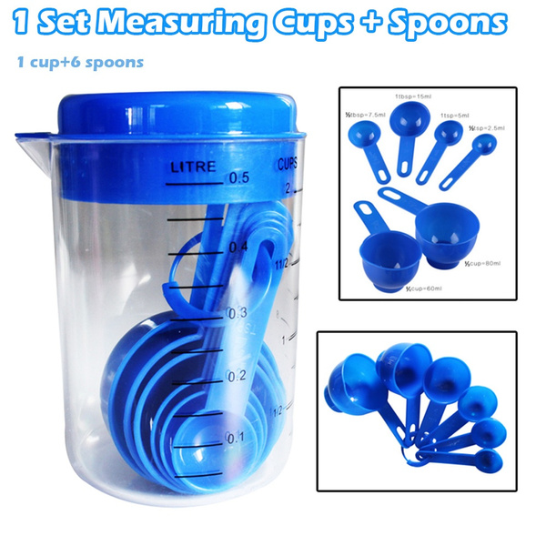 Plastic Measuring Cups + Spoons