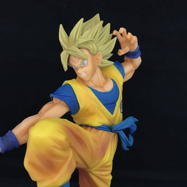 Dragon Ball Z Anime Action Figure Super Saiyan Yellow Hair Goku Pvc Son Gokou Figure Collectible Model Toy 23cm Wish