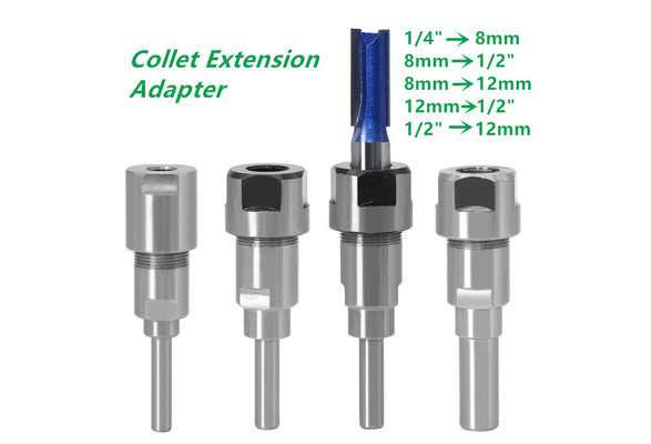 Fräserwerkzeug Adapter Extender for 6mm 8mm 1/4 \'\' Schaft Spitze Router Collet 