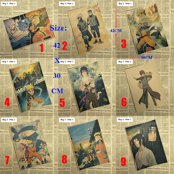 Vintage Retro anime poster anime Posters Uzumaki Naruto Poster Luffy ...