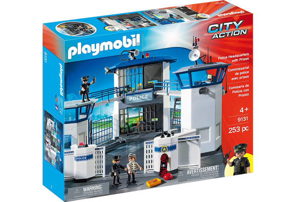 Playmobil city action police headquarters sales with prison