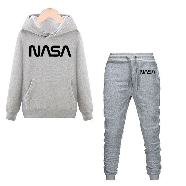 NASA Hoodie Men s Casual Tracksuit Hoodies Pant Two Set Sweatsuits Jogging Suits Athletic Sports Casual Hooded Sweater Wish