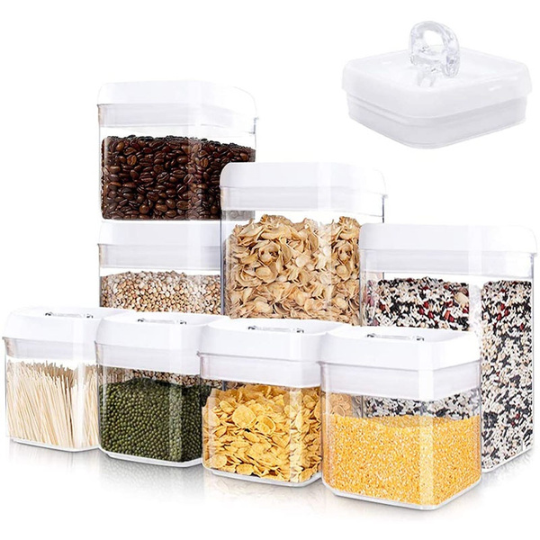 Airtight Food Storage Container Set - 8 PC Set - Pantry Organization and  Storage, Kitchen Canisters with Lids, Leak-Proof Pantry Storage Containers  with Food-Grade Material & Stackable Design