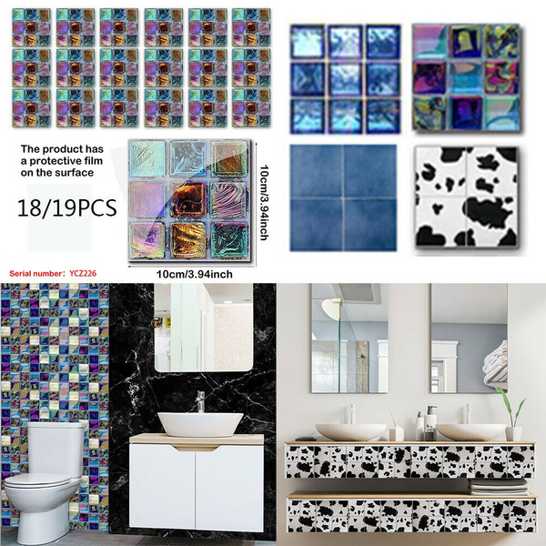 3D Self-Adhesive Kitchen Wall Tiles Bathroom Mosaic Tile Sticker Peel ...
