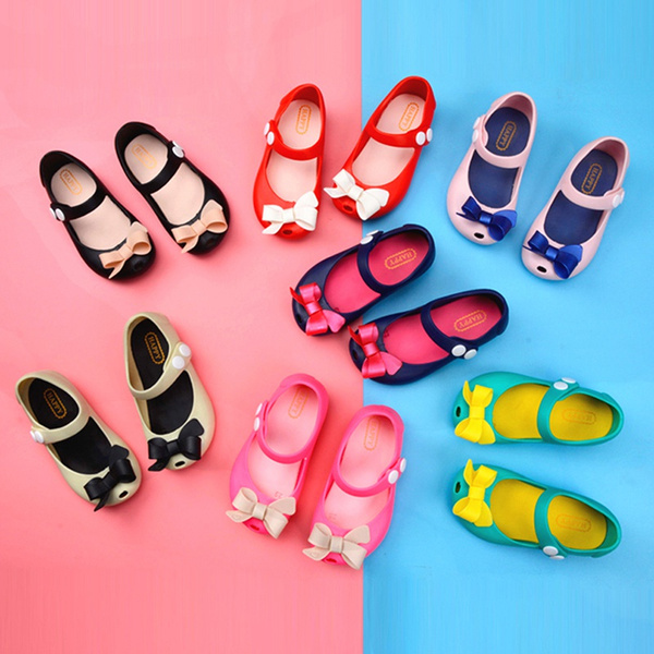 plastic bow sandals