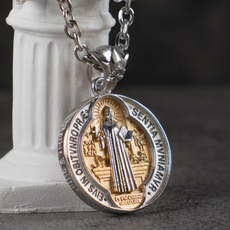 Steel, catholic, Jewelry, religiouspendant