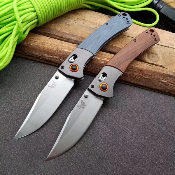 9“ New BM AXLE LOCK Hunting Folding Knifes Tactical Pocket Knives Blue ...